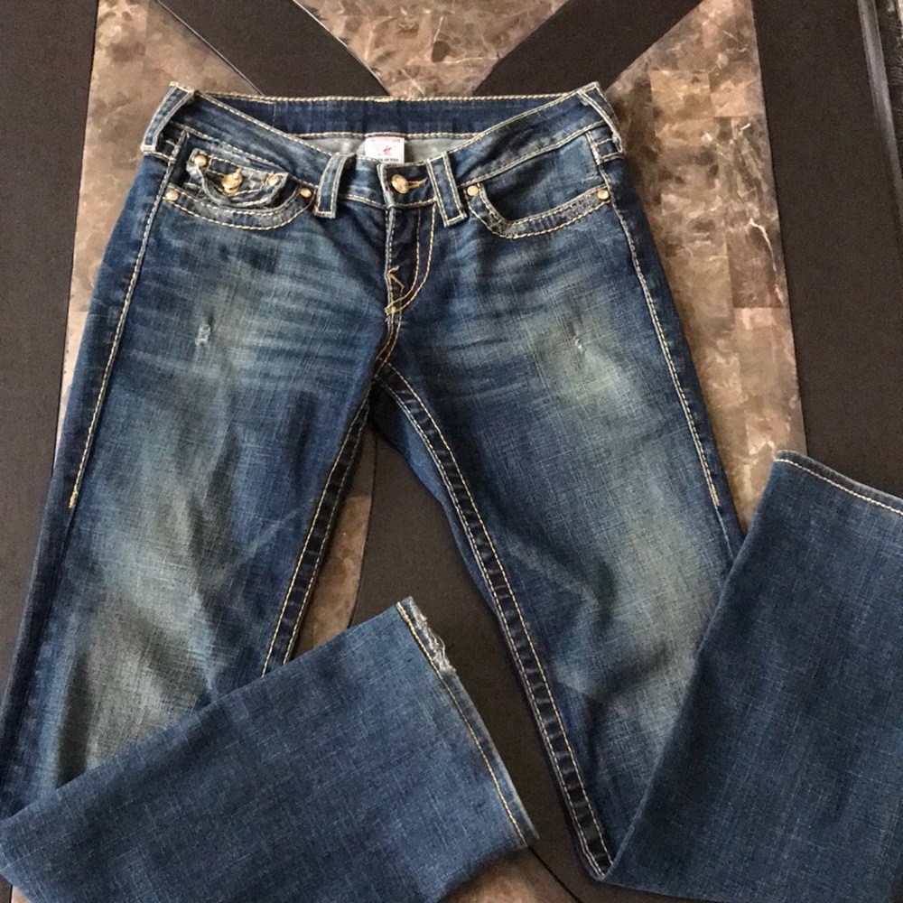 True Religion Gold Cristal Jeans